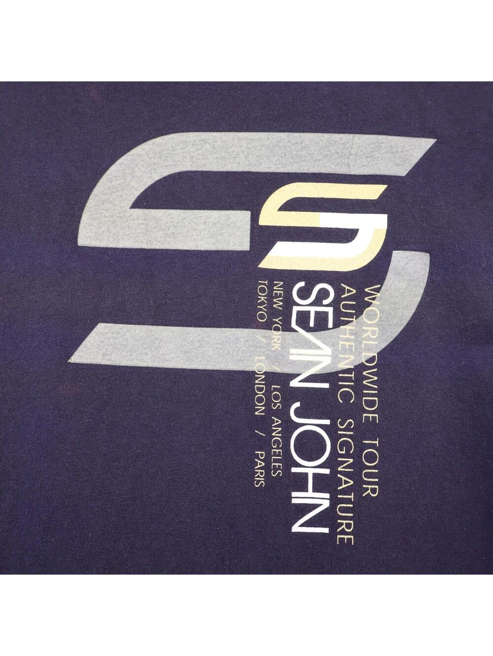Sean John Men XL Shirt Black Graphic Print
